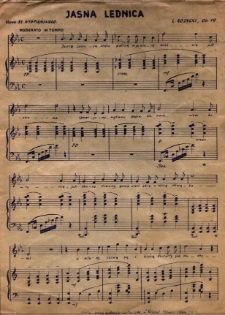 Jasna Lednica : op. 19 / Ludomir Różycki ; słowa St. Wyspiańskiego