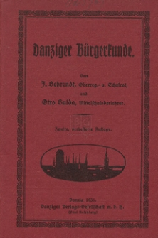 Danziger B&uuml;rgerkunde