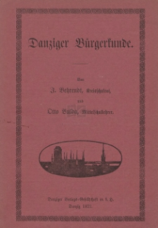 Danziger B&uuml;rgerkunde