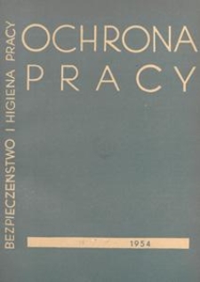 Biuletyn Centralnego Instytutu Ochrony Pracy, 1954 nr 6