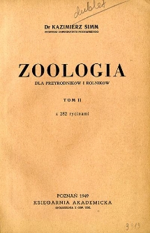 Zoologia dla przyrodnik&oacute;w i rolnik&oacute;w. T. 2