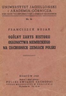Ogólny zarys historii osadnictwa niemieckiego na zachodnich ziemiach Polski