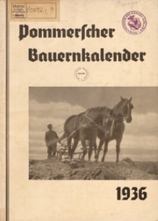 Pommerscher Bauernkalender 1936