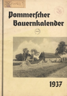 Pommerscher Bauernkalender 1937