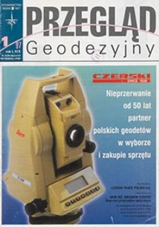 Przegląd Geodezyjny : czasopismo poświęcone miernictwu i zagadnieniom z nim związanym 1997 R. 69 nr 1-12