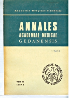 Annales Academiae Medicae Gedanensis, 1974, t. 4