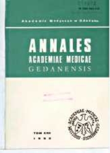 Annales Academiae Medicae Gedanensis, 1992, t. 22