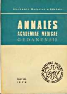Annales Academiae Medicae Gedanensis, 1978, t. 8