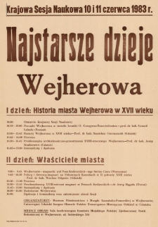 Krajowa Sesja Naukowa 10 i 11 czerwca 1983 r. : Najstarsze dzieje Wejherowa