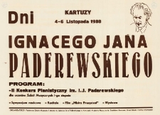 Dni Ignacego Jana Paderewskiego : Kartuzy 4-6 listopada 1988