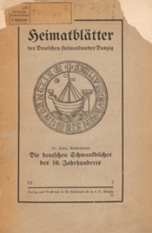 Die deutschen Schwankbucher des 16 Jahrhunderts