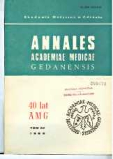 Annales Academiae Medicae Gedanensis, 1985, t. 15