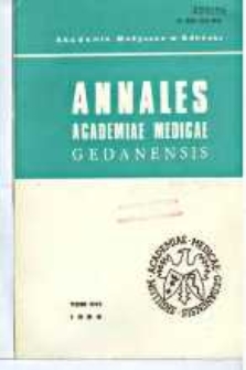 Annales Academiae Medicae Gedanensis, 1986, t. 16