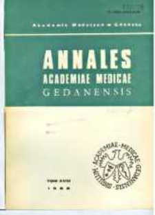 Annales Academiae Medicae Gedanensis, 1988, t. 18