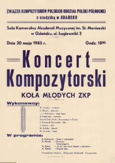 Koncert kompozytorski Koła Młodych ZKP