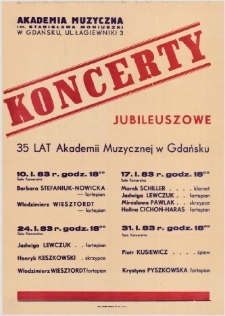 Koncerty jubileuszowe 35 lat Akademii Muzycznej w Gdańsku