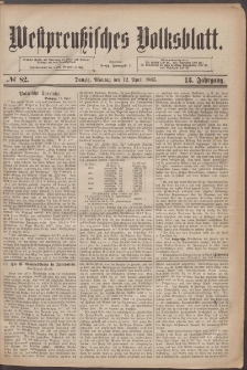 Westpreußisches Volksblatt 1885 12.04 nr 82