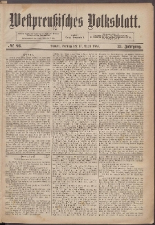 Westpreußisches Volksblatt 1885 17.04 nr 86