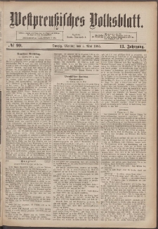 Westpreußisches Volksblatt 1885 04.05 nr 99