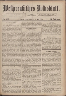 Westpreußisches Volksblatt 1885 07.05 nr 102