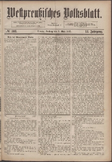 Westpreußisches Volksblatt 1885 08.05 nr 103