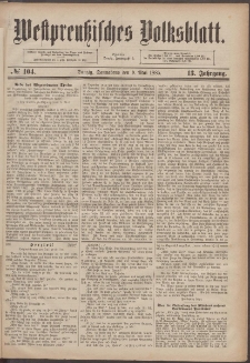 Westpreußisches Volksblatt 1885 09.05 nr 104