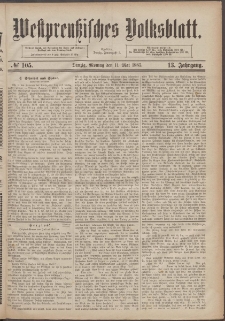 Westpreußisches Volksblatt 1885 11.05 nr 105