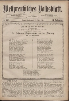 Westpreußisches Volksblatt 1885 15.05 nr 108