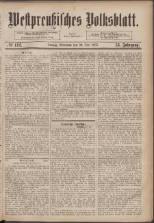 Westpreußisches Volksblatt 1885 20.05 nr 112