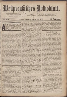 Westpreußisches Volksblatt 1885 23.05 nr 115