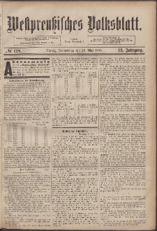 Westpreußisches Volksblatt 1885 28.05 nr 118