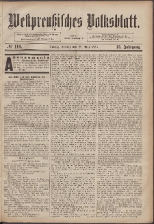 Westpreußisches Volksblatt 1885 29.05 nr 119