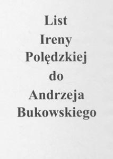 [List Ireny Palędzkiej do Andrzeja Bukowskiego], 1979.02.02