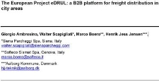 The European Project eDRUL : a B2B platform for freight distribution in city areas