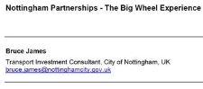 Nottingham Partnerships - The Big Wheel Experience