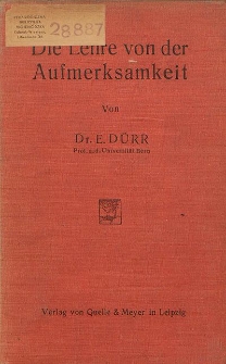 Die Lehre von der Aufmerksamkeit