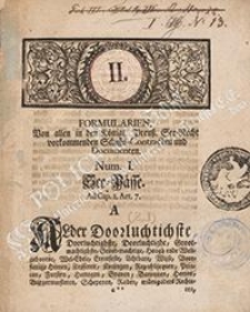 Formularien von allen in den Konigl. Preuss. See-Recht vorkommenden Schiffs-Contracten und Documenten