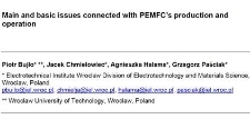 Main and basic issues connected with PEMFC’s production and operation