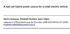 A fuel cell hybrid power source for a small electric vehicle