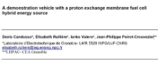 A demonstration vehicle with a proton exchange membrane fuel cell hybrid energy source
