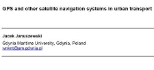 GPS and other satellite navigation systems in urban transport