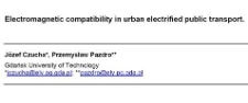 Electromagnetic compatibility in urban electrified public transport