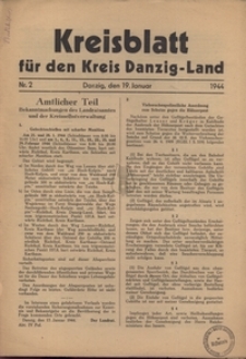 Kreisblatt fur den Kreis Danzig-Land nr.2