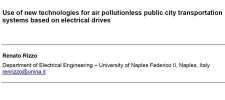 Use of new technologies for air pollutionless public city transportation systems based on electrical drives
