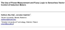 The Use of Power Measurement and Fuzzy Logic to Sensorless Vector Control of Induction Motors