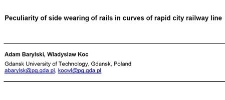 Peculiarity of side wearing of rails in curves of rapid city railway line