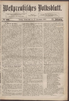 Westpreußisches Volksblatt 1885 26.09 nr 220