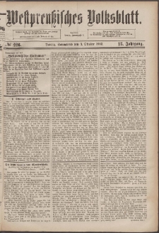Westpreußisches Volksblatt 1885 03.10 nr 226
