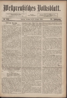 Westpreußisches Volksblatt1885 09.10 nr 231
