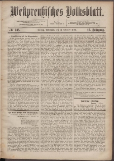 Westpreußisches Volksblatt1885 14.10 nr 235